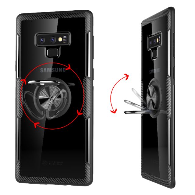 Ốp lưng Samsung Note 9 giá đỡ mặt lưng trong viền màu cao cấp thời trang