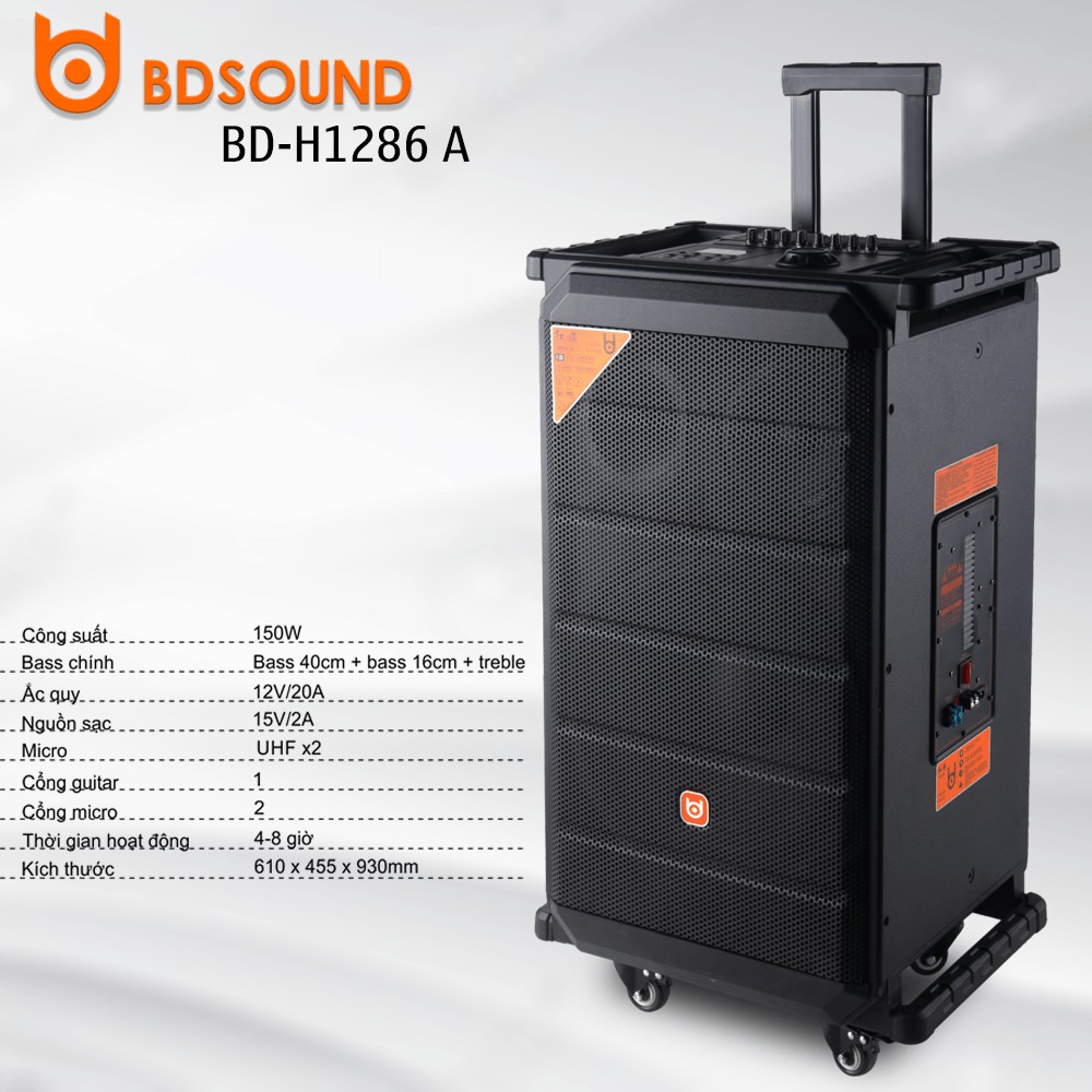 Loa Kéo Di Động Bdsuond-H1583SV - Có 2 MIC