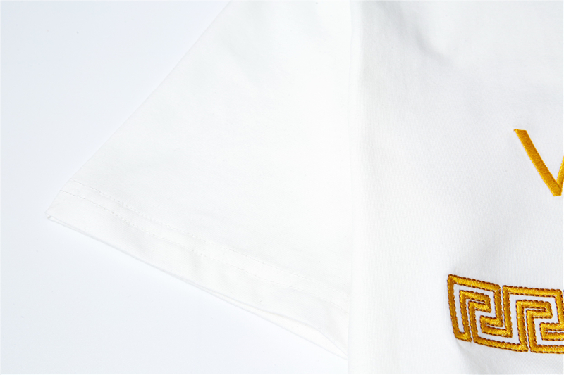 Áo Thun Tay Ngắn Thêu Logo Versace Thời Trang Cho Nam Và Nữ