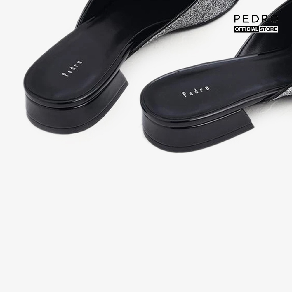 PEDRO - Giày đế bệt nữ mũi nhọn Velvet Bow Glitter PW1-66630002-1-07
