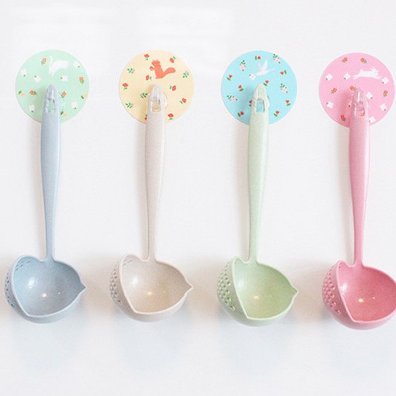 Muôi Muỗng Thìa Múc Canh Lúa Mạch Có Lỗ 2 trong 1