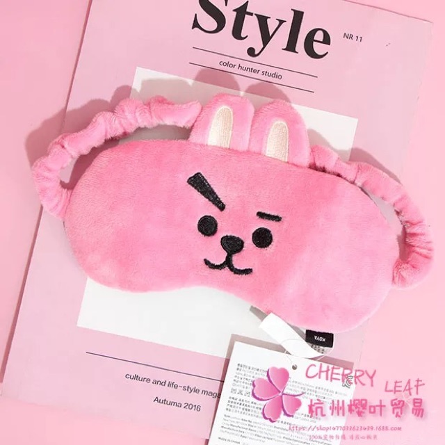 Bịt mắt bông BT21 có lót siêu mềm mịn