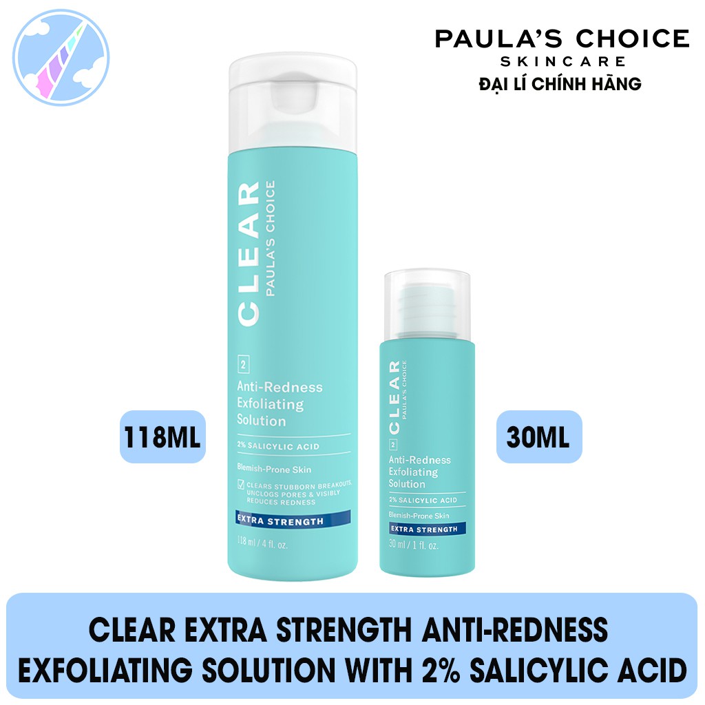 Dung Dịch Tẩy Da Chết Ngừa Mụn Sưng Viêm Chuyên Sâu Paula's Choice Clear Extra Strength Anti-Redness 2% Salicylic Acid