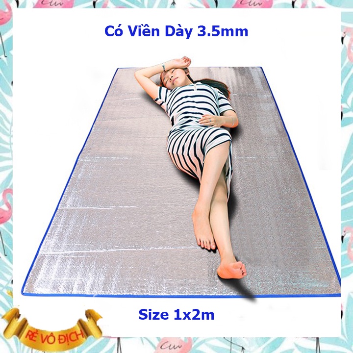 Chiếu Bạc Ngủ Văn Phòng 3,5mm - Chiếu Ngủ Đa Năng Cách Nhiệt Loại Dày 3.5mm Size 1x2m