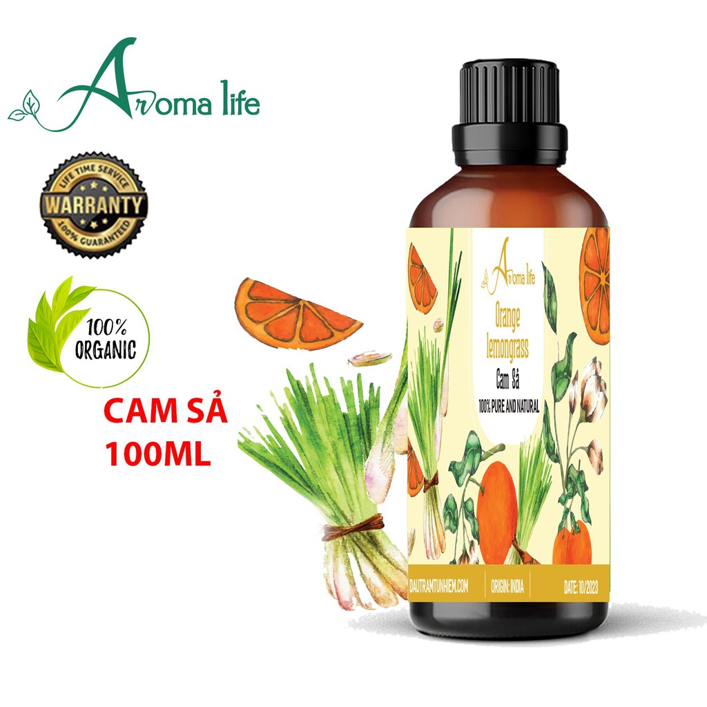 Tinh Dầu Nguyên Chất Cam Sả Aroma Life (10ML 50ML 100ML)