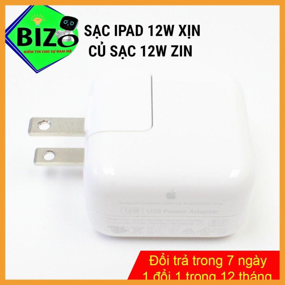 (CHÍNH HÃNG - ZIN) CỦ SẠC IPAD ZIN - 2,4A - 12W