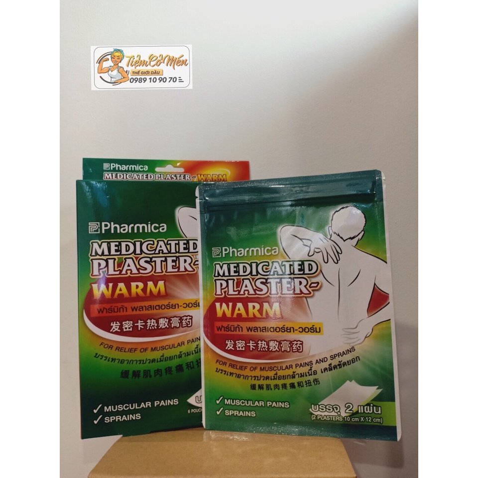 Miếng dán giảm đau Pharmica Thái Lan - Pharmica Medicated Plaster - Warm (Nóng)