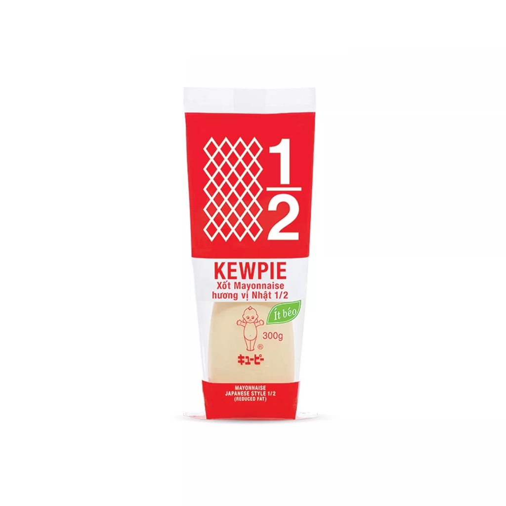 Xốt Kewpie Mayonnaise Hương Vị Nhật 1/2 ít béo chai 300g