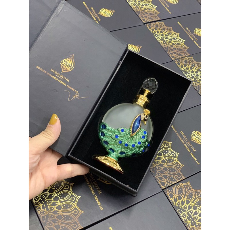 Tinh dầu nước hoa DUBAI ROYAL - mẫu lọ con công siêu sang! | Thế Giới Skin Care