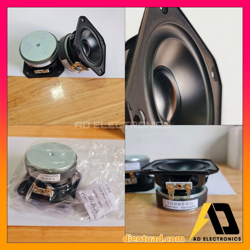 Loa Mid Bass SOUNDGIL Gân Ngược 3inch 4ohm 30 - 50W - DIY loa bluetooth from dientuad