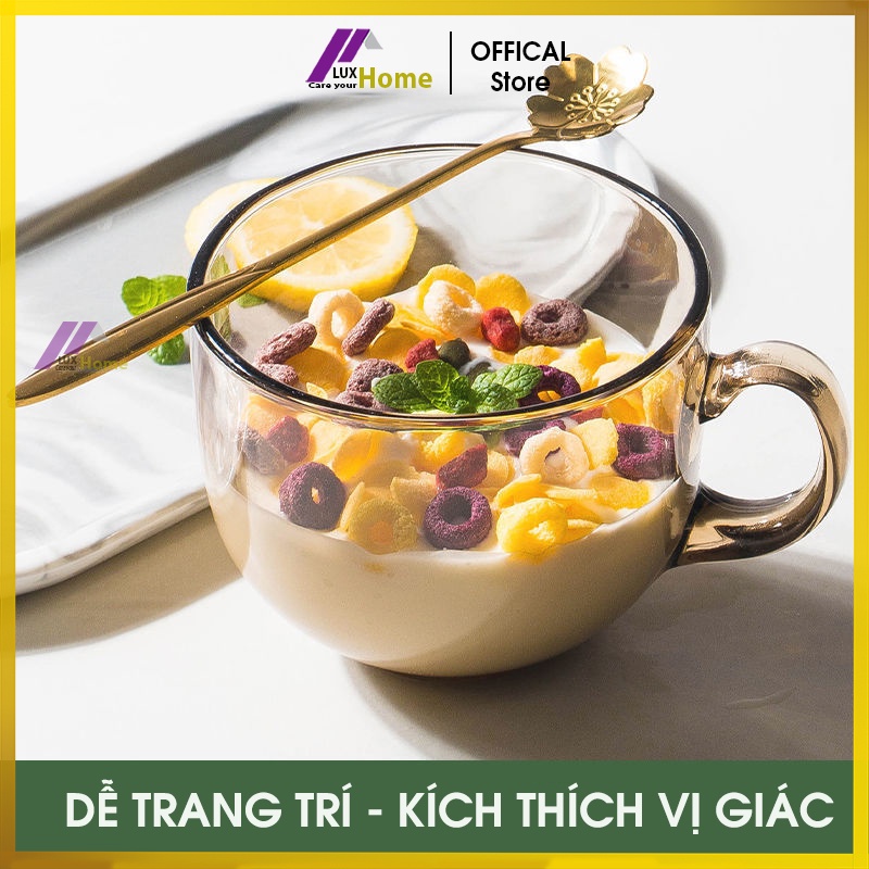 Cốc hổ phách 480ml bằng thủy tinh tinh tế, sang trọng Luxhome