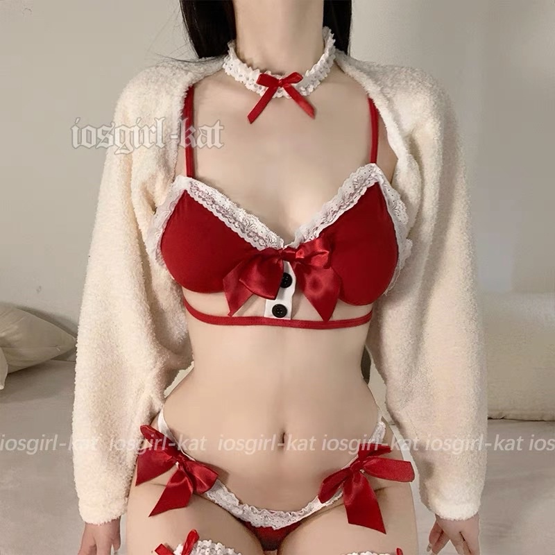LL2471 Đồ Lót Nơ Đỏ Gợi Cảm - Nội Y Cho Đêm Giáng Sinh Nóng Bỏng - Cosplay Christmas Sexy | BigBuy360 - bigbuy360.vn