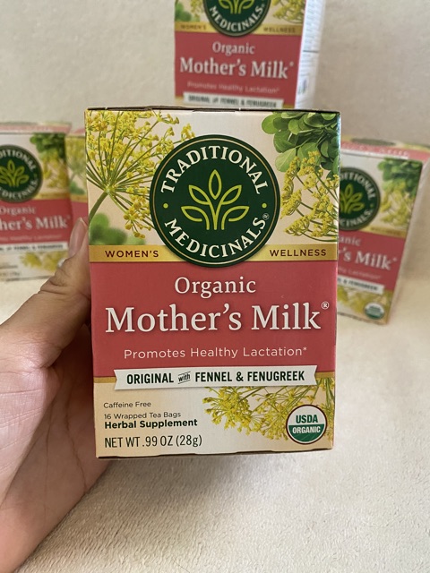 [HÀNG MỸ AIR BILL] Trà Organic Mother’s Milk 28 gram-16 gói.