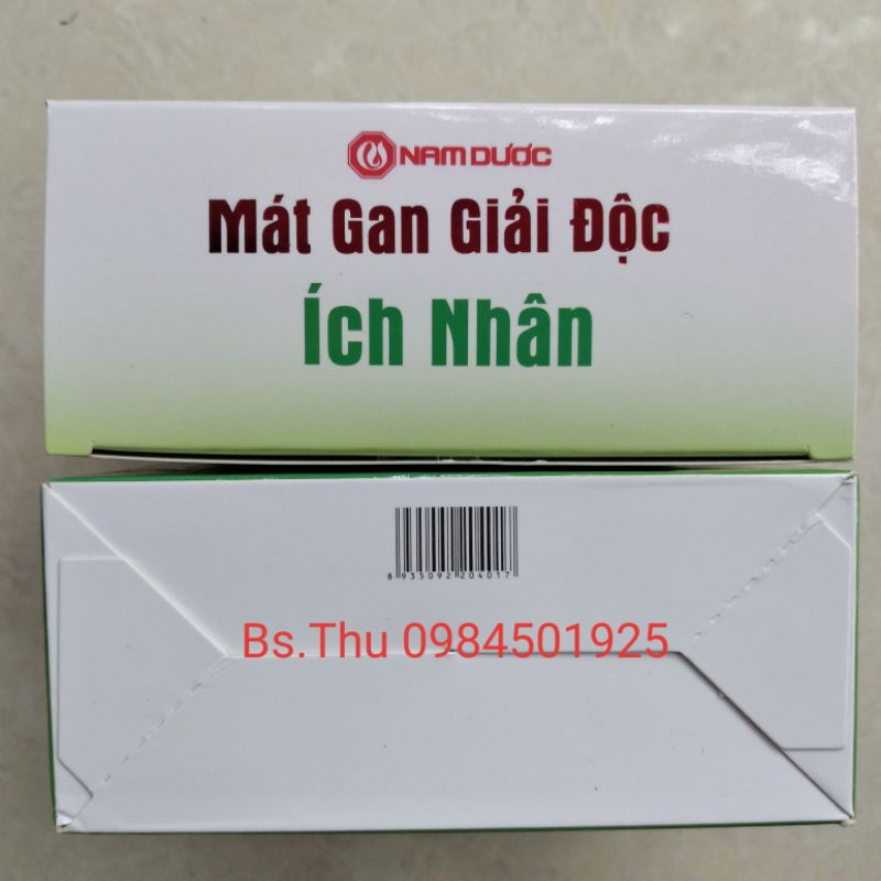 Mát gan giải độc ÍCH NHÂN NAM DƯỢC hộp 20 ống hỗ trợ giảm ngứa mề đay, dị ứng do chức năng gan