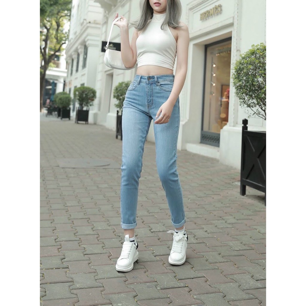 QUẦN JEAN BOYFRIEND FORM DÀI VỪA CẠP QUÁ RỐN