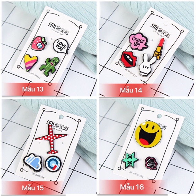 Sticker cài áo (nhiều mẫu)