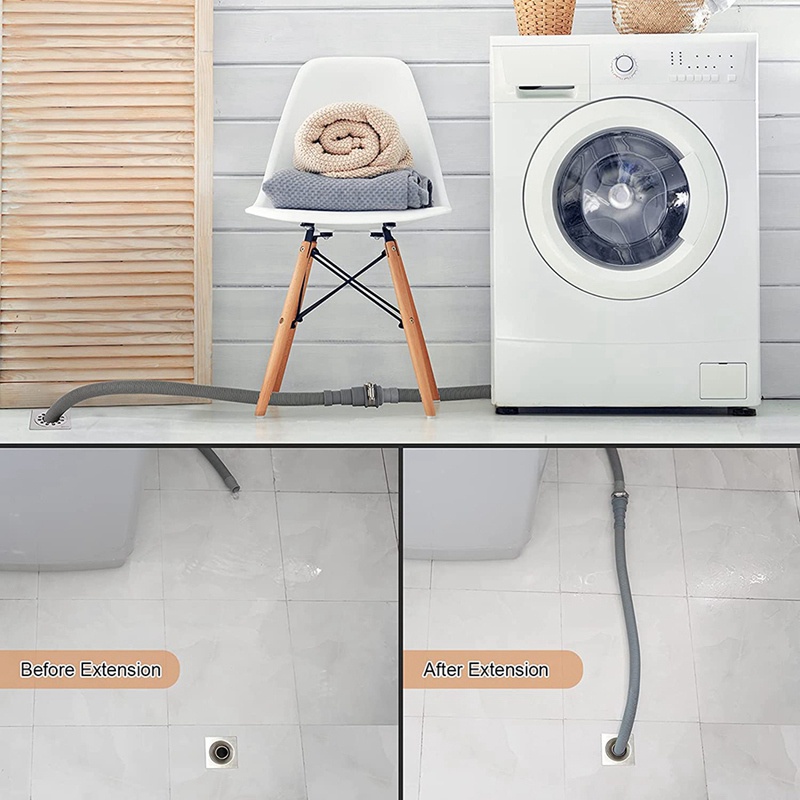 Bộ Ống Nối Dài Cho Máy Giặt 6.5ft Bao Gồm Ống Thoát Nước Và Kẹp dinghingxi1
