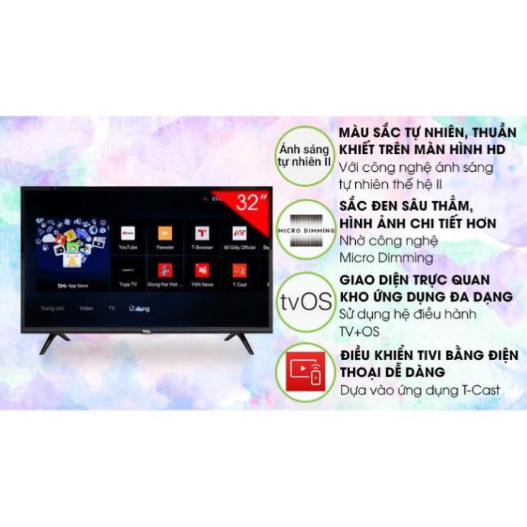 Tivi TCL 32 inch Smart TV L32S6300 (Miễn phí vận chuyển tại Hà Nội)