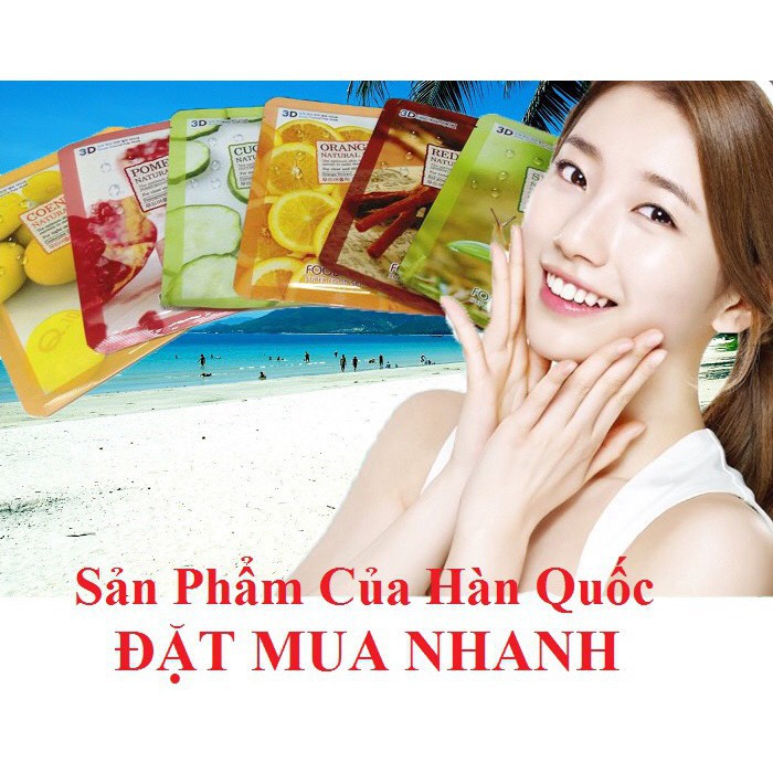 combo 10 mặt nạ 3D 3W clinic chính hãng Hàn Quốc đắp hàng ngày cho da nhạy cảm