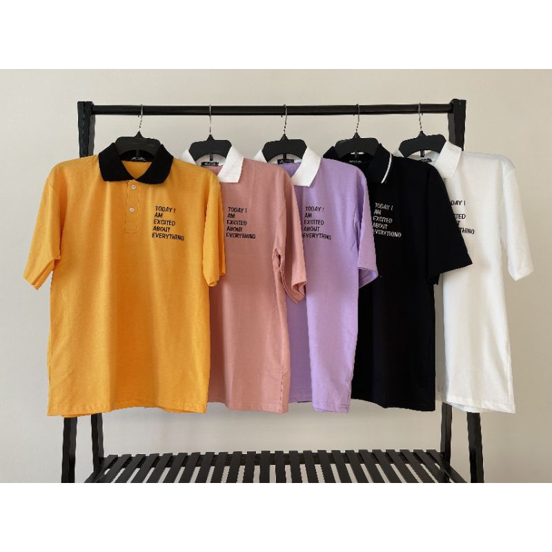 Áo Polo % Hình Thật B'teen unisex today i am