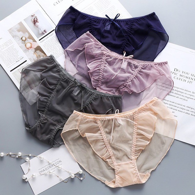 Quần lót ren nữ lưới bèo tàng hình cao cấp 886