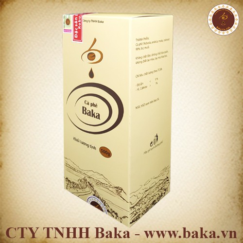 Cà Phê Nguyên Chất Baka - Robusta (Hộp 500g)