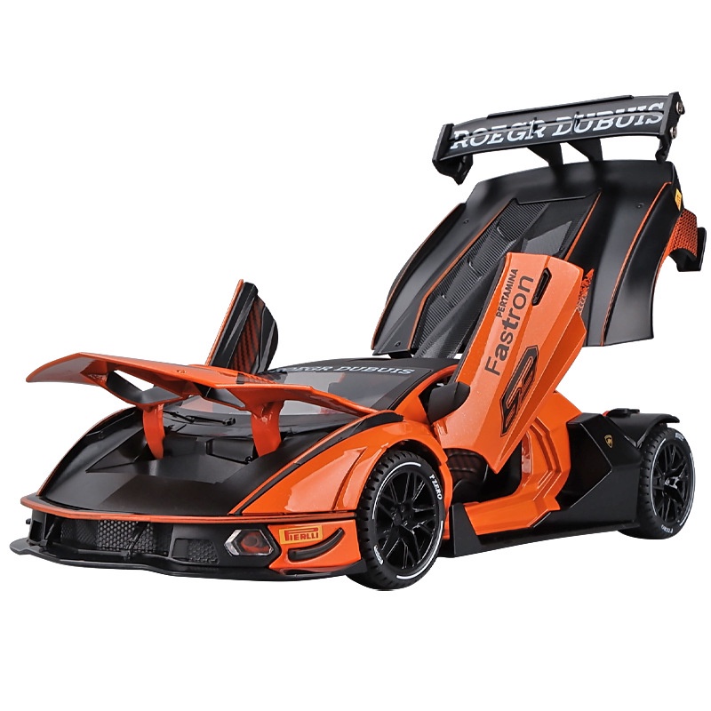 Mô Hình Xe Hơi Lamborghini SCV12 Bằng Hợp Kim Tỉ Lệ 1: 24 Có Đèn Và Nhạc