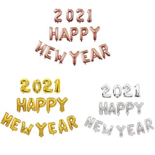 Bộ chữ happy new year 2021 trang trí năm mới