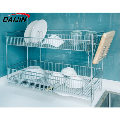 Giá úp chén bát WIDE 99 Shelf 2 Tầng inox Cao Cấp