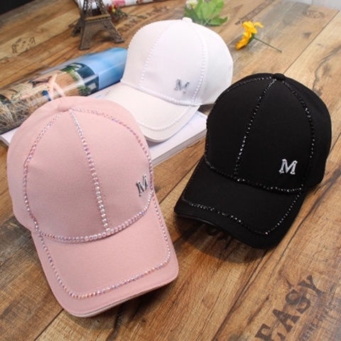 Mũ Lưỡi Trai Đính Hạt Lấp Lánh Thời Trang Cho Nữ