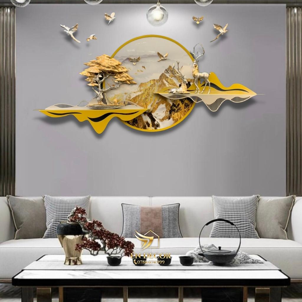Tranh Phong Cảnh Treo Tường Cao Cấp TD26 , Tranh Sắt, Tranh Treo Tường Én Decor