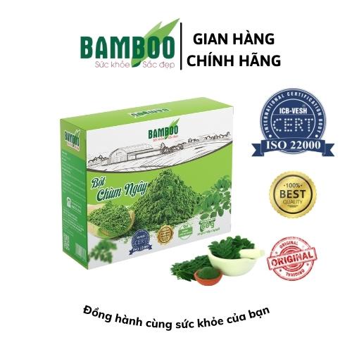 Sản phẩm dùng thử thanh bột Cần Tây, Rau má, Chùm ngây BAMBOO nguyên chất, siêu mịn gói 3g