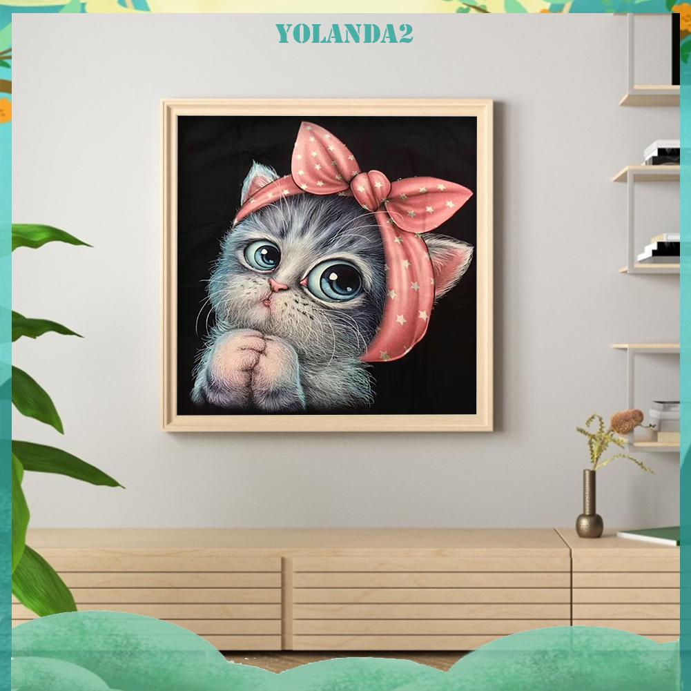 Toàn Bộ Bộ Tranh Thêu Chữ Thập Diy 11ct Hình Mèo Con