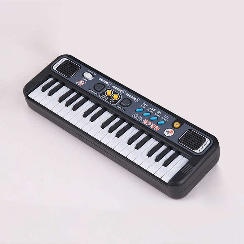 Piano With Microphone Abs Children Portable 37 Keys Digital Music