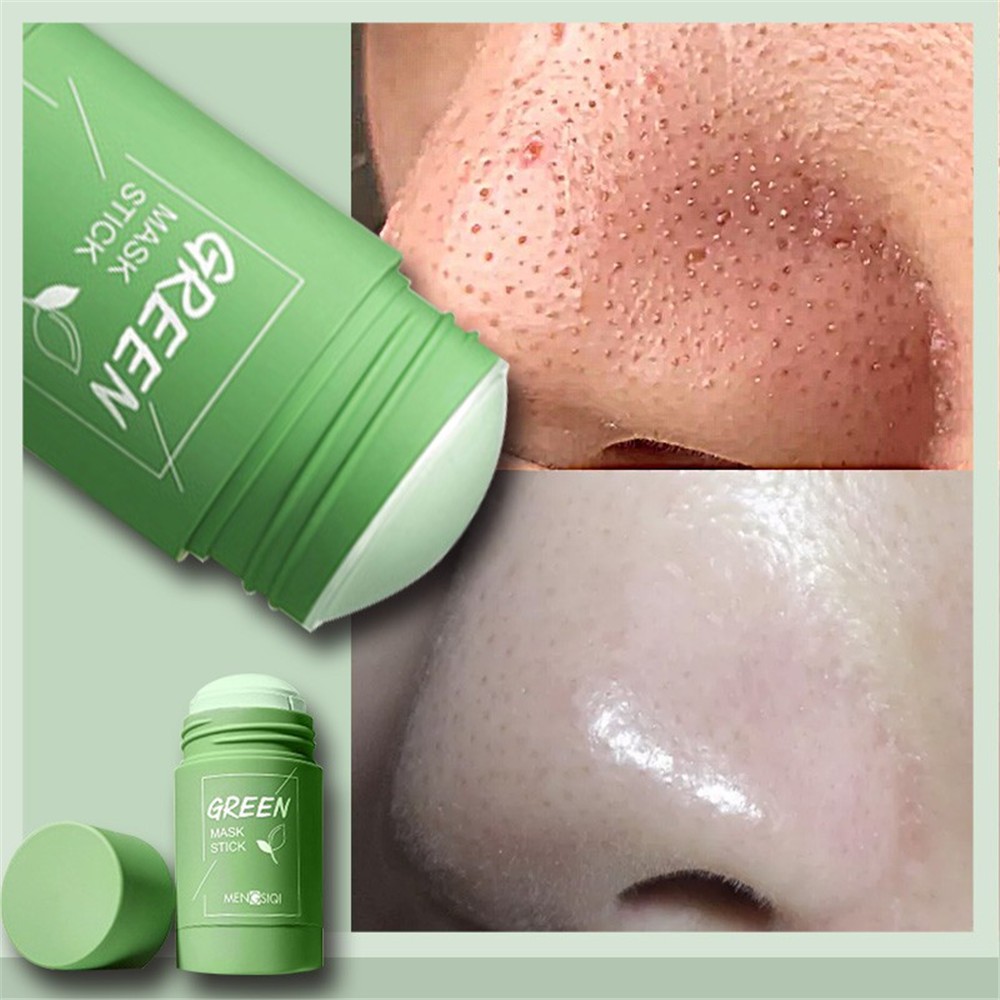 MENGSIQI Green Tea Cleansing Mask Stick Remove Blackheads Deep Clean Pores Shrinking Moisturizing Skin Care