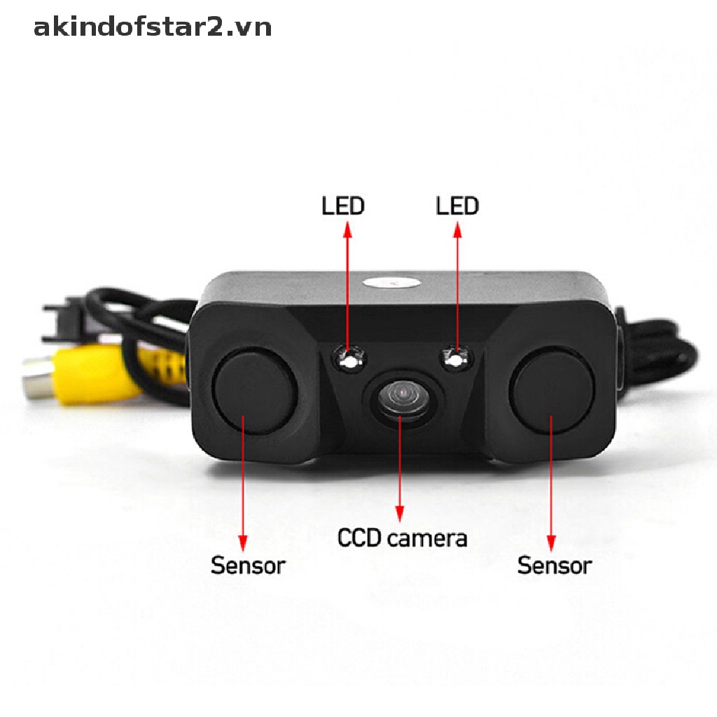 Camera lùi xe 3 trong 1 cảm biến đỗ xe 170 chất lượng cao