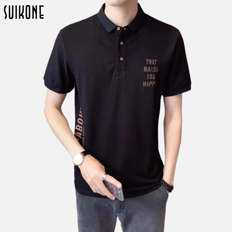Áo Thun polo Tay Ngắn Thêu Họa Tiết Thời Trang Cao Cấp Cho Nam