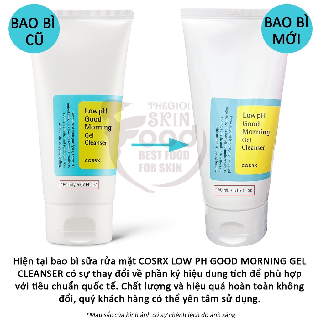 Sữa Rửa Mặt Dạng Gel Cosrx Low pH Good Morning Gel Cleanser 150ml