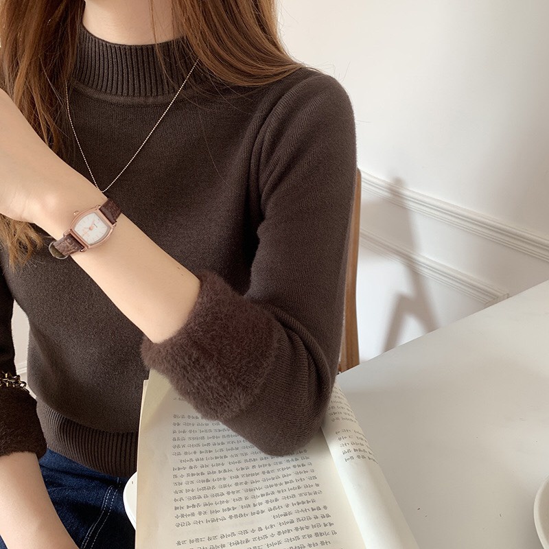 L132 - Áo len nữ cổ lọ LÓT LÔNG SIÊU ẤM xinh hàng Quảng Châu (Kèm ảnh thật) | BigBuy360 - bigbuy360.vn