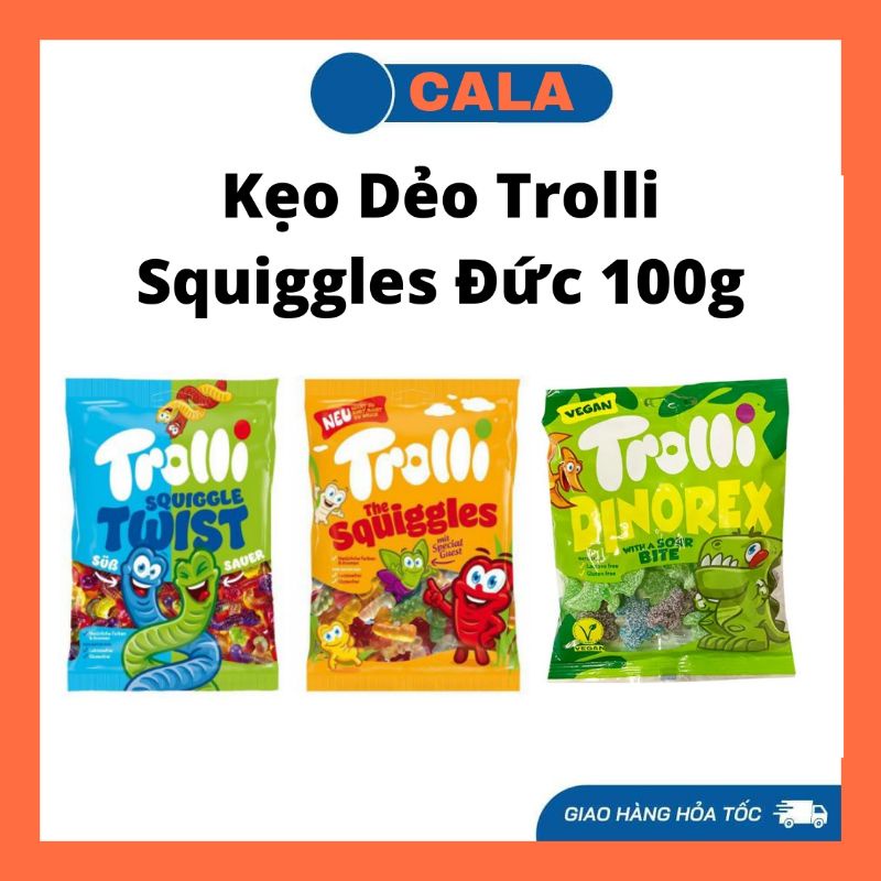 Kẹo Dẻo Trolli Squiggles gói 100gr
