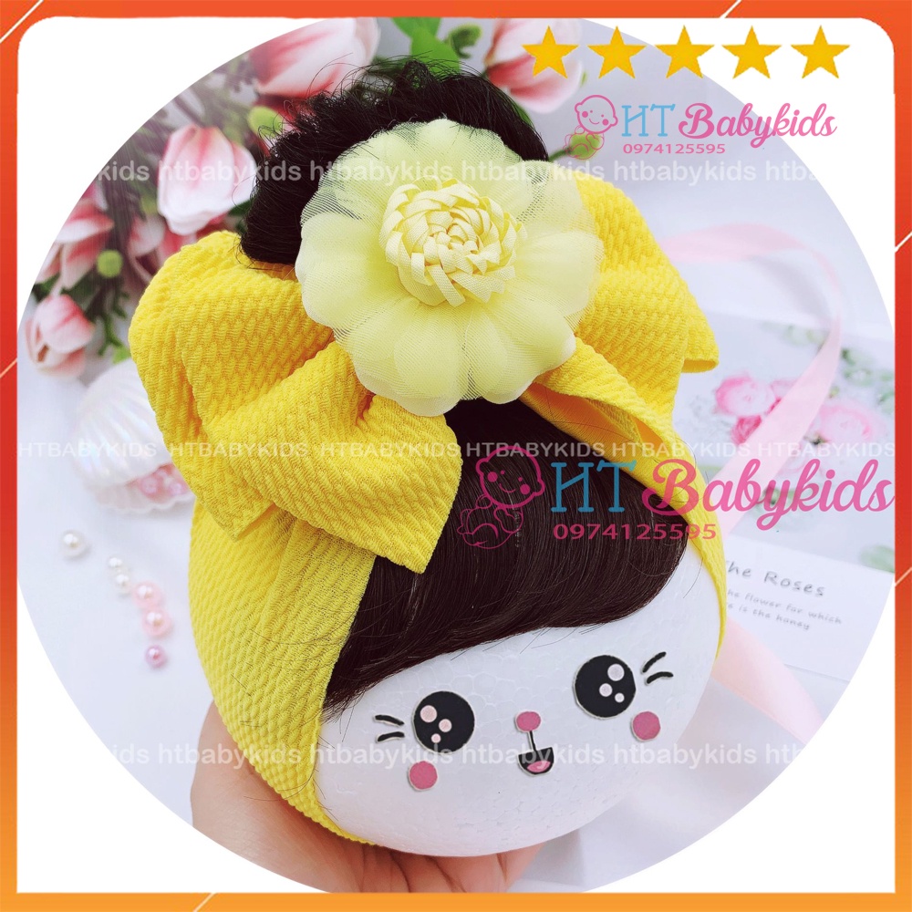 Tóc giả cho bé ❤️ Băng Đô Tuban Cho Bé Gái Sơ Sinh Hoa Anh Đào