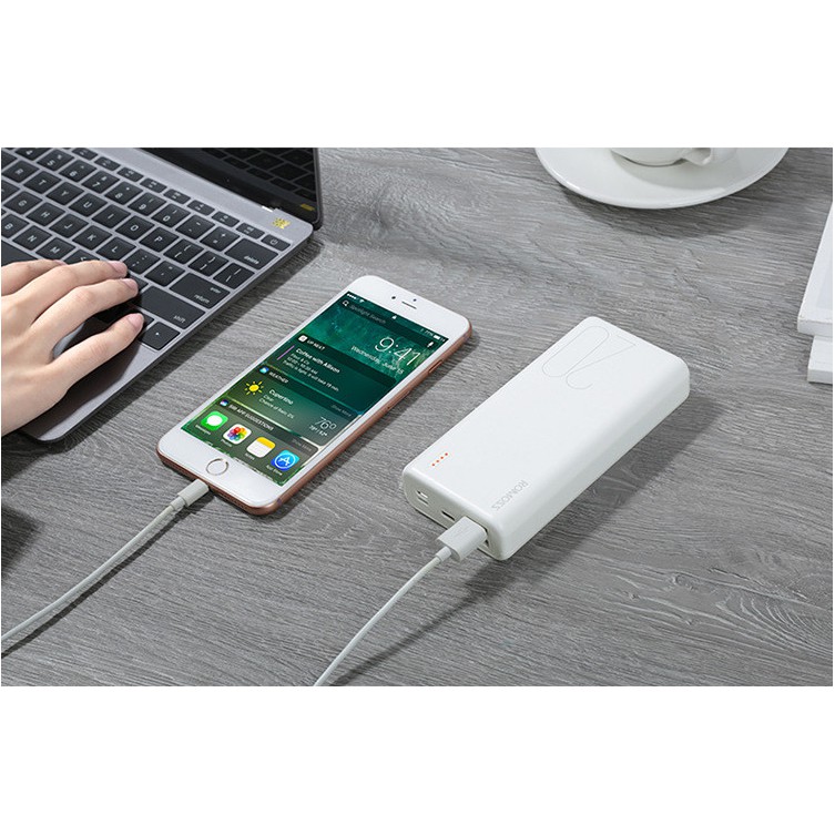 Pin sạc dự phòng Romoss Simple 20 20.000mAh nhỏ gọn 3 cổng input Micro - Lightning - Type C – Hàng chính hãng