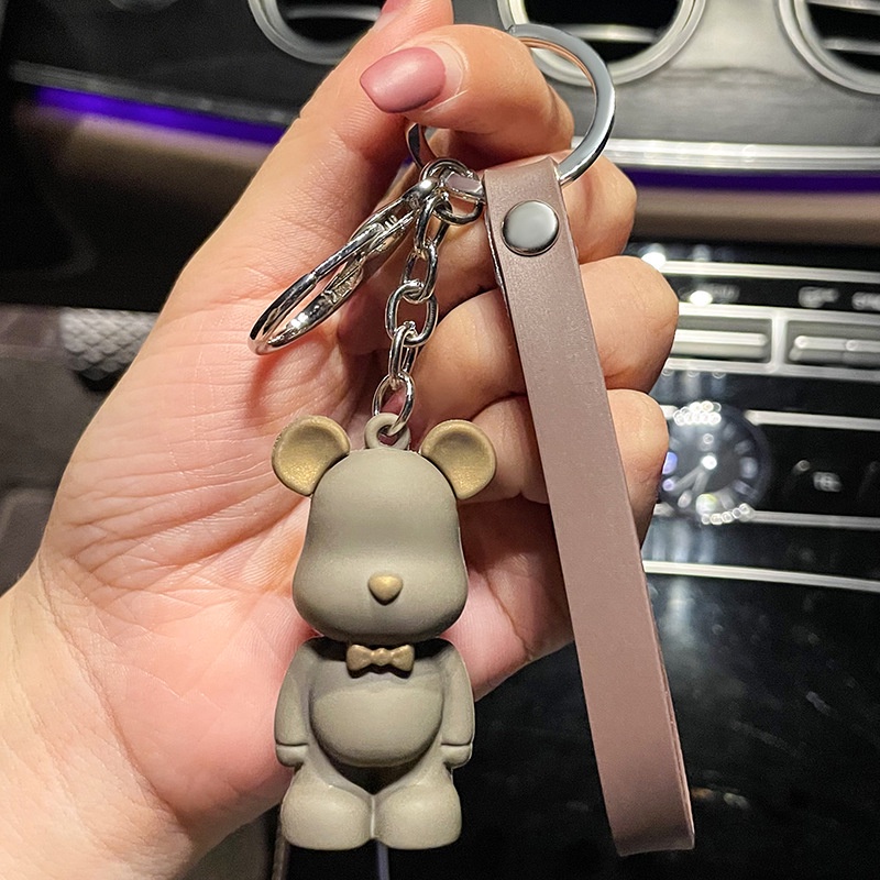 Móc Khóa pvc Keo Mềm Hình Gấu Hoạt Hình Bắc Âu Sáng Tạo Dễ Thương Đa Ứng Dụng