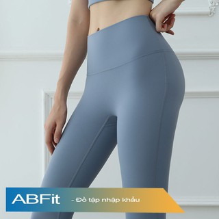 Quần legging cạp cao trơn chất lượng cao tập gym, yoga
