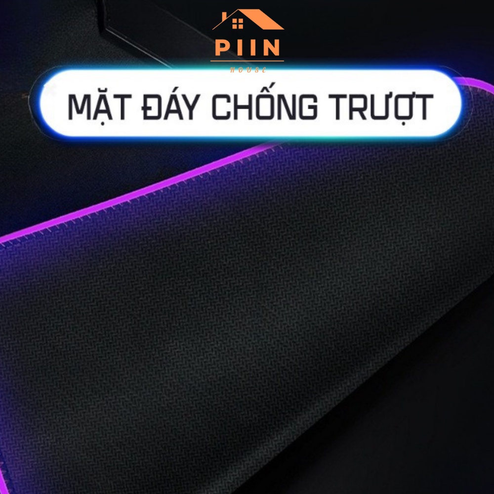 Miếng lót chuột LED phát sáng đổi màu 2022, Pad chuột chơi game cỡ lớn 80x30cm bền đẹp - PIIN HOUSE