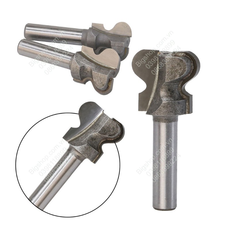 Mũi soi gỗ làm tay nắm âm, loại 22mm cốt 8mm-6.35mm