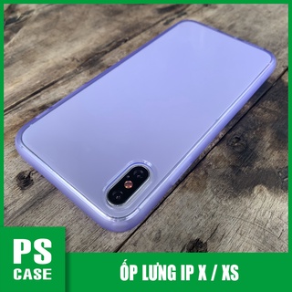 Ốp lưng dẻo tím mờ chống sốc cao cấp dành cho iPhone X / iPhone XS - PS Case phân phối