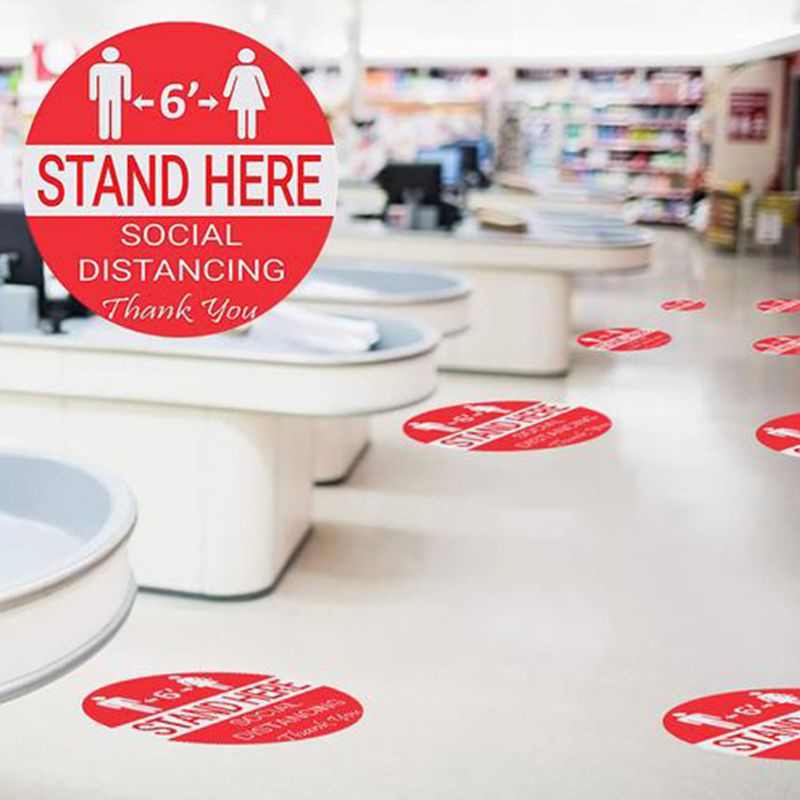 Wer Miếng Dán Sàn Giữ Khoảng Cách Xã Hội Ở Đây Giữ Khoảng Cách Xã Hội 6ft Trong Khoảng Cách Xã Hội Trong Khi