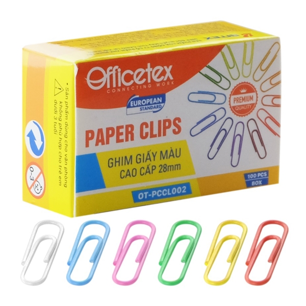 Ghim Giấy Màu Cao Cấp 28mm OT-PCCL002 - Officetex