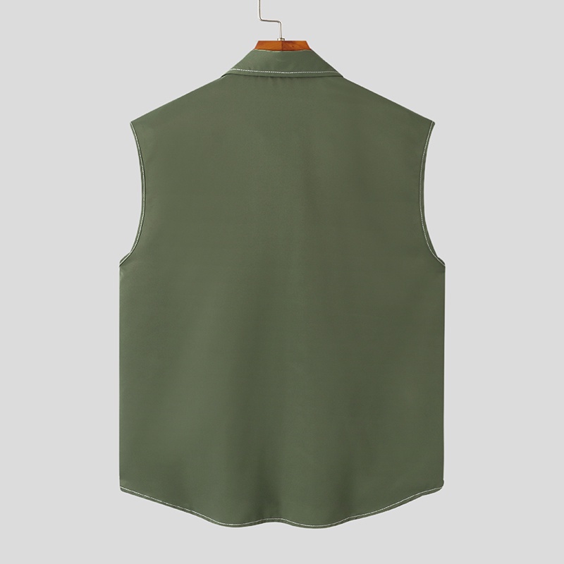 Áo Sơ Mi Sát Nách Phối Nhiều Túi Thời Trang Mùa Hè Cho Nam